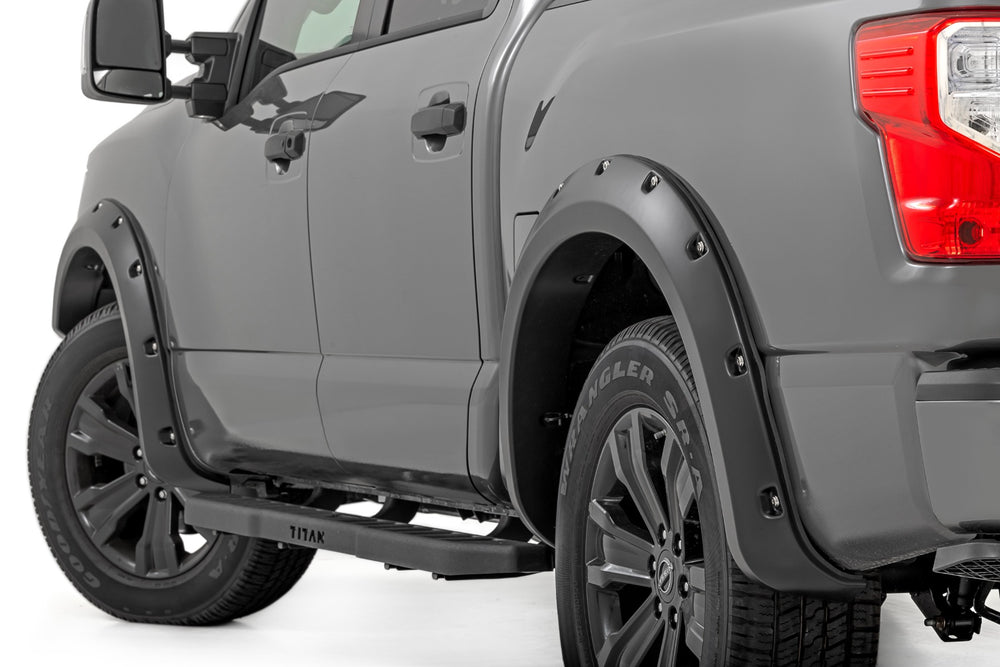 Rough Country - Pocket Fender Flares - KAD Gun Metal - Nissan Titan 2WD/4WD (2017-2024)