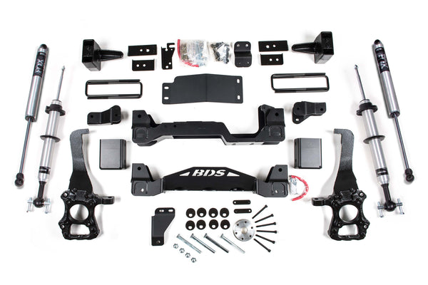 BDS Suspension - 2015-2020 Ford F150 4wd 6" Suspension Lift Kit, 4" Rear Block - Fox 2.0 IFP PS S -BDS1532FSR