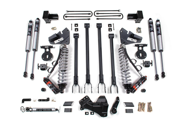 BDS Suspension - 2017-2019 Ford F250/F350 4wd 4" 4-Link Suspension Lift Kit, 3" Rear, Spring, Die -BDS1555FPE