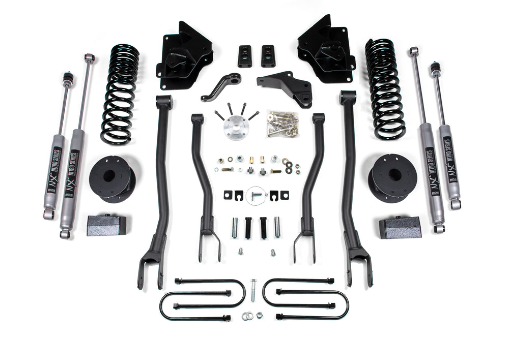 BDS Suspension - 13-18 Ram 3500 4in 4 Link w/ Air Bag - Diesel -BDS1644H
