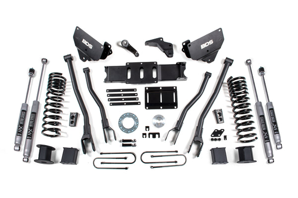 BDS Suspension - 13-18 Ram 3500 6in 4 Link 6 Bolt w/ Air Bag - Gas - Fox Shocks -BDS1652FS