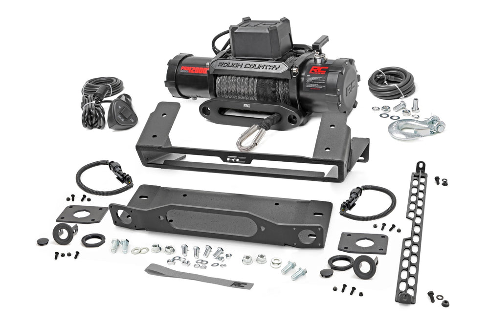 Rough Country - High Winch Mount - All Models - 12000S - Ford Bronco 4WD (2021-2025)