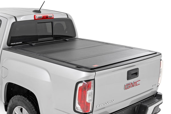 Rough Country - Hard Tri-Fold Flip Up Bed Cover - 5' Bed - Chevy/GMC Canyon/Colorado (15-26)