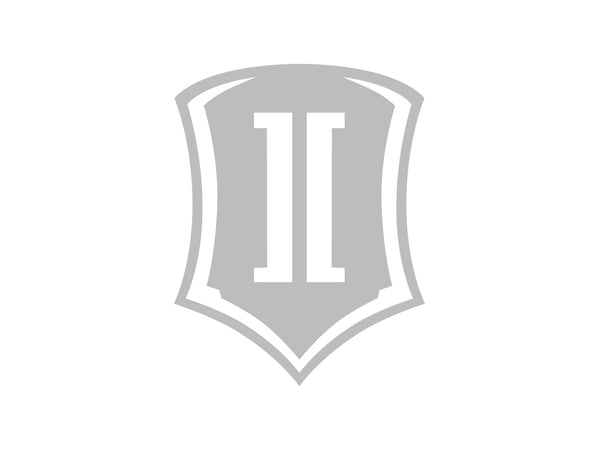 ICON Vehicle Dynamics Shield Logo Sticker, Silver, 10” Tall