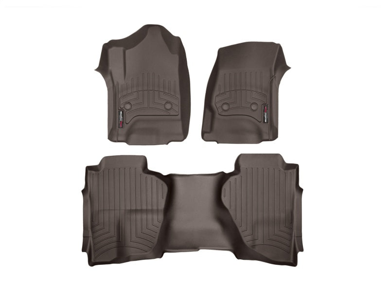 WeatherTech - WeatherTech 2014+ Chevrolet Silverado Cocoa Front & Rear Floorliners - 476071-475423