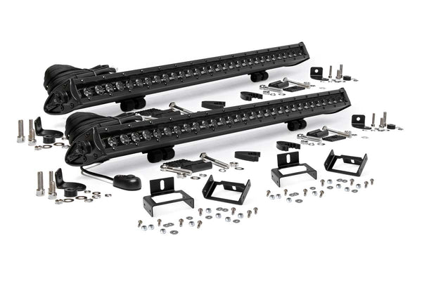 Rough Country - LED Light Kit - Grill Mount - 30" Black Single Row Pair - Ford F-250/F-350 Super Duty (11-16)