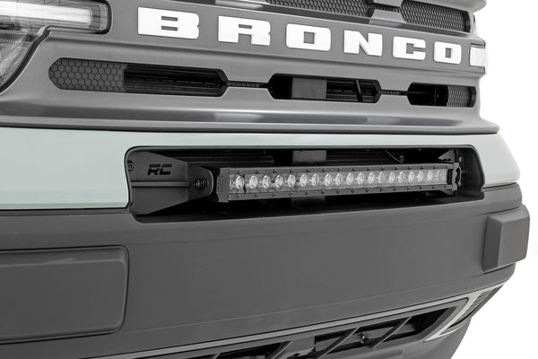 Rough Country - LED Light Kit - Bumper Mount - 20" Black Single Row - Ford Bronco Sport (21-25)
