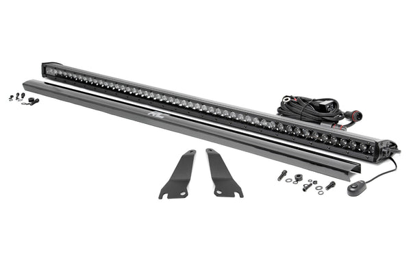 Rough Country - LED Light Kit - Cage Mount - 50" Black Single Row - Kawasaki Teryx 4 1000/Teryx4 800