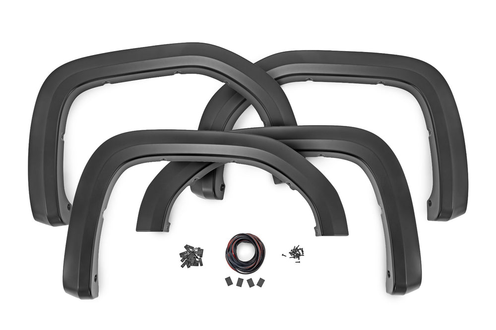 Rough Country - Fender Flares - Sport - GAZ Summit White - GMC Sierra 1500 2WD/4WD (2019-2025 & Classic)