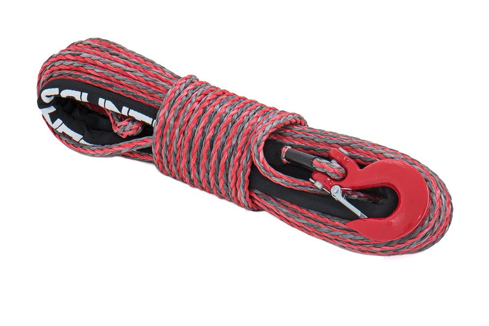 Rough Country - Synthetic Rope - 3/8 Inch - 85 Ft - Red/Gray