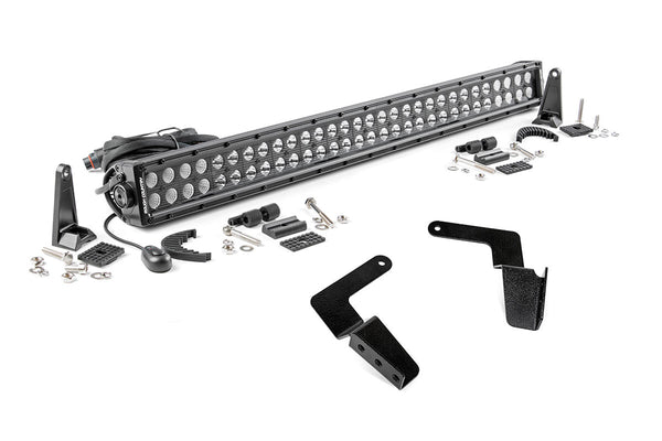 Rough Country - LED Light Kit - Bumper Mount - 30" Black Dual Row - Toyota FJ Cruiser (07-14)