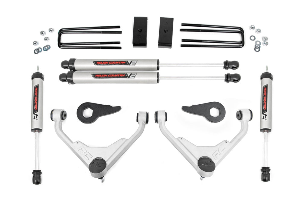 Rough Country - 3 Inch Lift Kit - FT Code - V2 - Chevy/GMC Sierra/Silverado 2500 HD Suburban/Yukon XL 2500 (01-10)