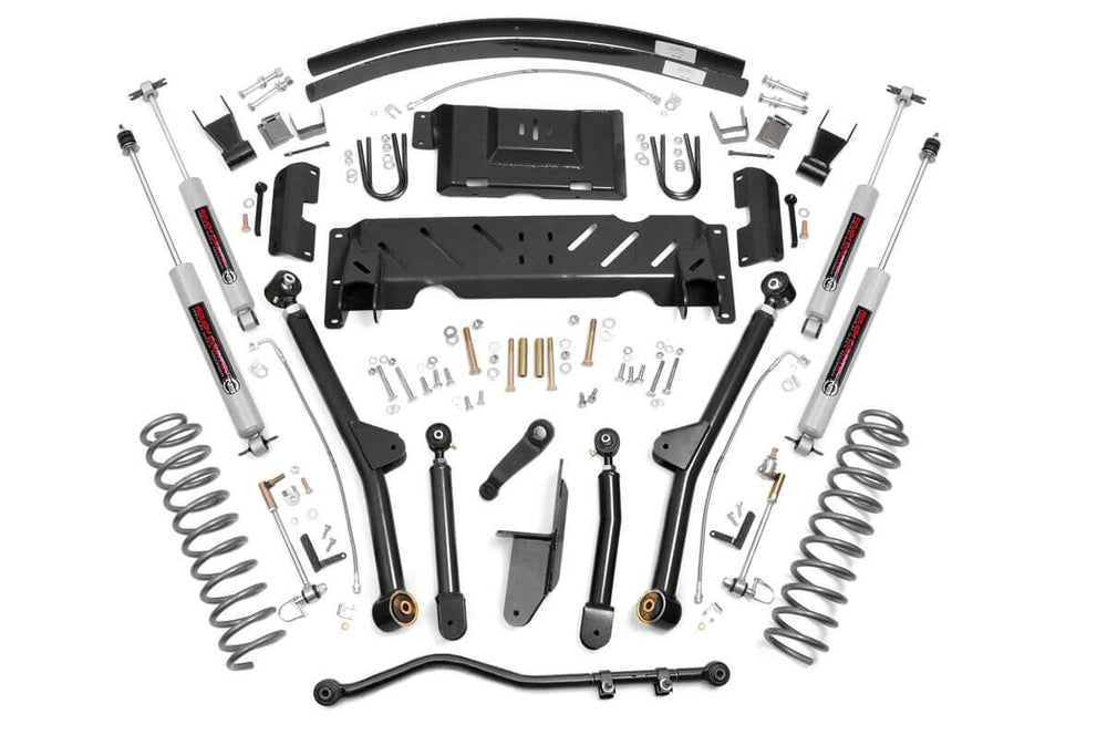Rough Country - 4.5 Inch Lift Kit - Long Arm - AAL - NP242 - Jeep Cherokee XJ 4WD (1984-2001)