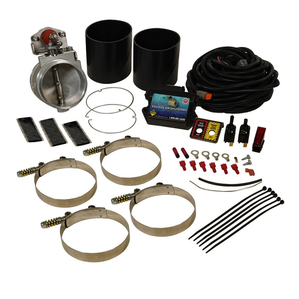 BD Diesel Positive Air Shut-Off w/Test Function - Universal 4.0in c/w Electronics - 1036739
