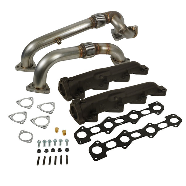 BD Diesel Exhaust Manifold & Up-Pipes Set Powerstroke 6.4L Ford 2008-2010 F-Ser Super Duty - 1041484