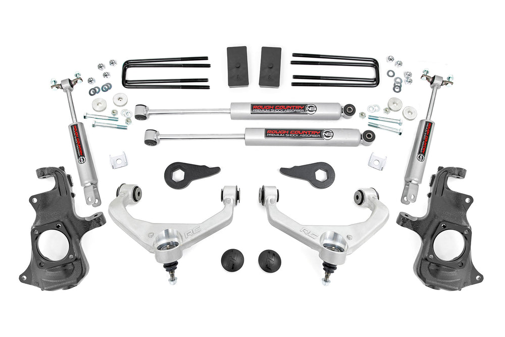 Rough Country - 3.5 Inch Lift Kit - Knuckle - w/ Overloads - Chevy/GMC 2500HD/3500HD (11-19)