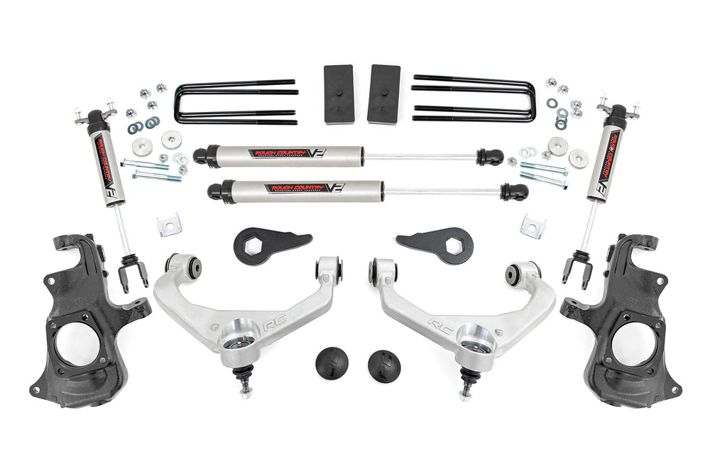 Rough Country - 3.5 Inch Knuckle Lift Kit - V2 - w/ Overloads - Chevy/GMC 2500HD/3500HD (11-19)