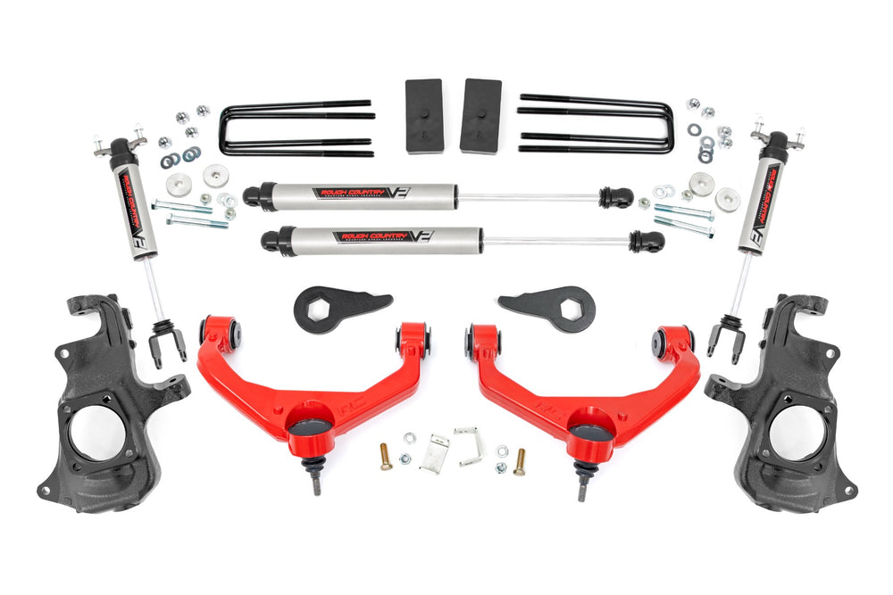 Rough Country - 3.5 Inch Knuckle Lift Kit - V2 - w/ Overloads - Chevy/GMC 2500HD/3500HD (11-19)