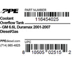 Pacific Performance Engineering 116454025 - Engine Coolant Overflow Hose Adapter