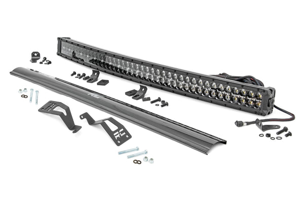Rough Country - LED Light Kit - Front Mount - 40" Black Dual Row - White DRL - Can-Am Commander Max 1000