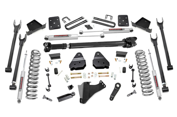 Rough Country - 6 Inch Lift Kit - Diesel - 4 Link - OVLD - D/S - Ford F-250/F-350 Super Duty (17-22)