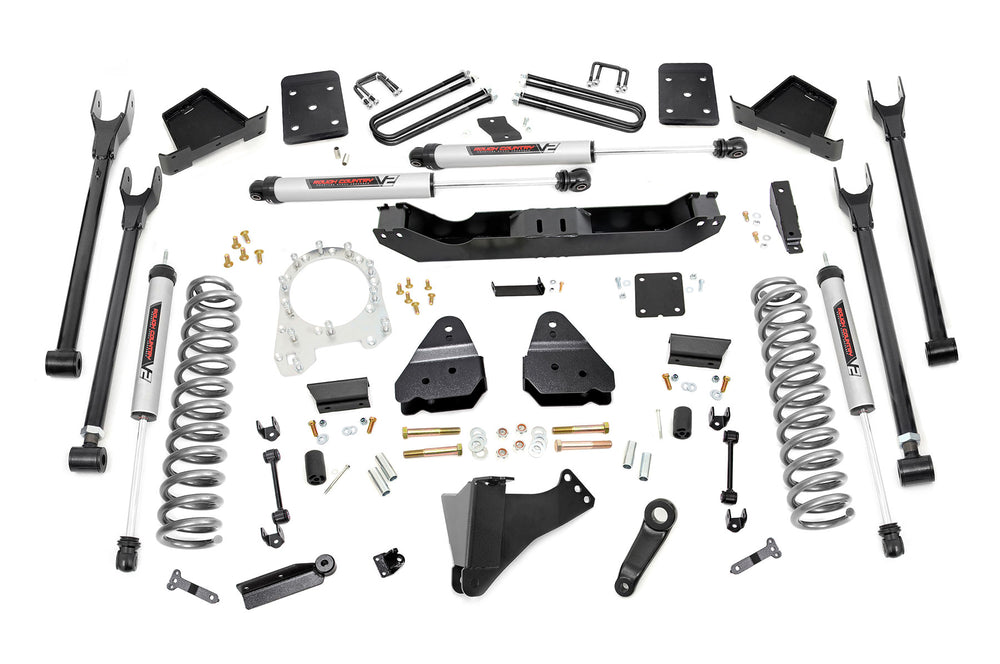 Rough Country - 6 Inch Lift Kit - Diesel - 4 Link - V2 - Ford F-250/F-350 Super Duty (17-22)