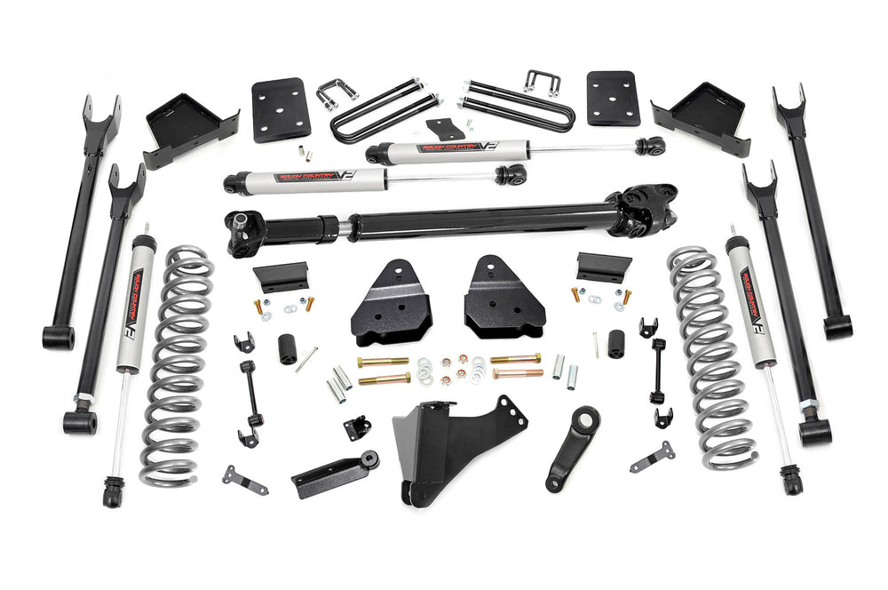 Rough Country - 6 Inch Lift Kit - 4-Link - OVLD - D/S - V2 - Ford F-250/F-350 Super Duty (17-22)