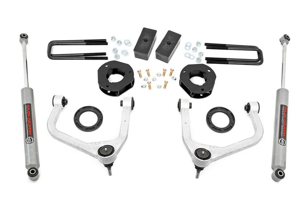 Rough Country - 3.5 Inch Lift Kit - GMC Sierra 1500 2WD/4WD (2019-2025 & Classic)