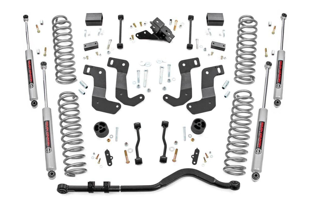Rough Country - 3.5 Inch Lift Kit - C/A Drop - 4-Door - Jeep Wrangler Unlimited 4WD (18-23)