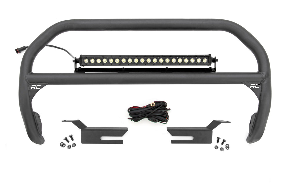 Rough Country - Nudge Bar - 20 Inch Black Single Row LED - Ford Bronco 4WD (2021-2025)
