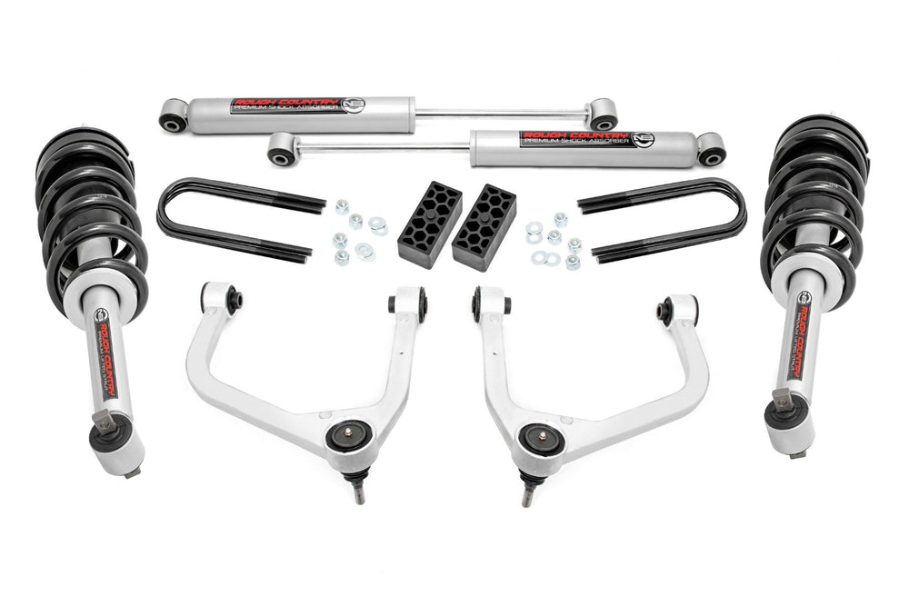 Rough Country - 3.5 Inch Lift Kit - N3 Struts - Chevy Silverado 1500 2WD/4WD (2025)