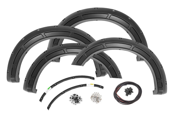 Rough Country - Defender Pocket Fender Flares - UM Agate Black - Ford F-250/F-350 Super Duty (23-25)