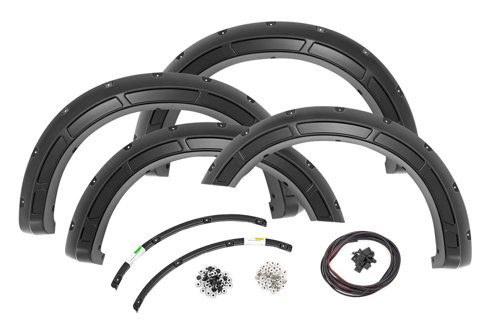 Rough Country - Defender Pocket Fender Flares - Gloss Black - Ford F-250/F-350 Super Duty (23-25)