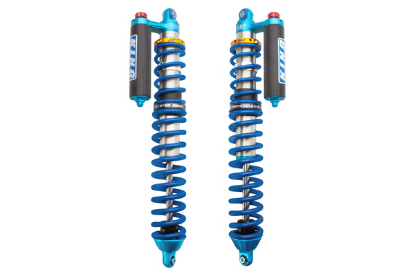 King Shocks - FRONT 2.5 INTERNAL BYPASS PIGGYBACK COILOVER W/FINNED RESERVOIR W/ADJUSTER (FITS LONG TRAVEL ONLY) - 25701-384A
