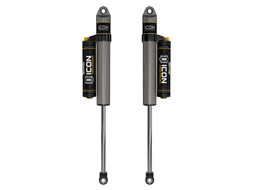 ICON 1999-2025 Ford F-250/F-350/F-450 Super Duty, 0-3” Lift, Rear, V.S. 2.5 Aluminum Series Shocks, Piggyback Reservoir w/ CDCV, Pair