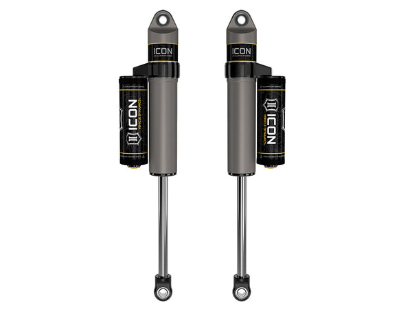 ICON 2009-2025 Ford F-150/2004-2008 Ford F-150 4WD, 0-1" Lift, Rear, V.S. 2.5 Aluminum Series Shock Absorbers, Piggyback Reservoir, Pair
