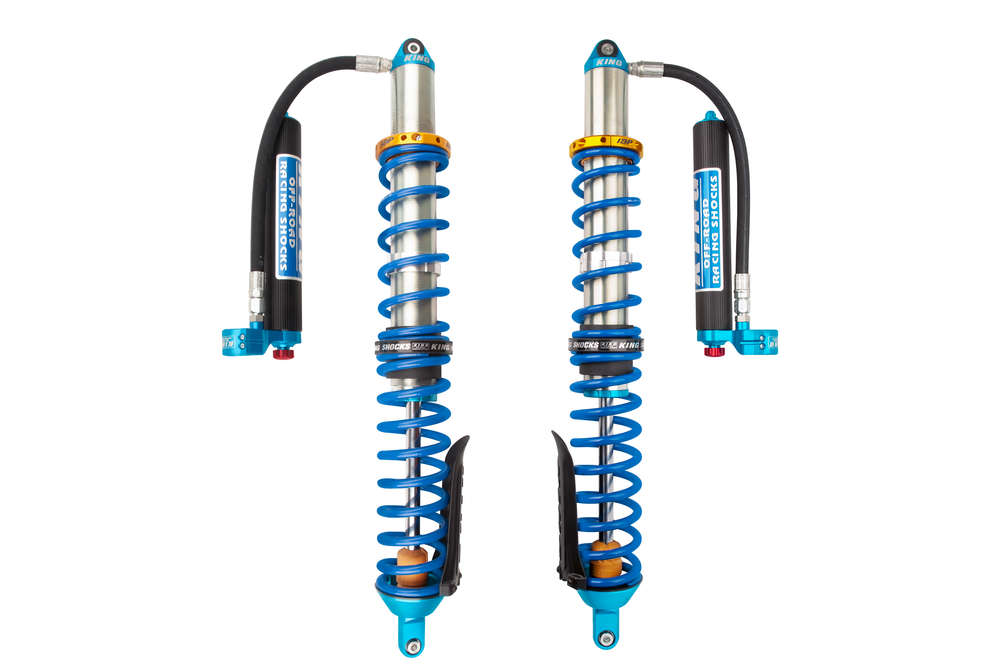 King Shocks - REAR 3.0 INTERNAL BYPASS HOSE REMOTE COILOVER W/FINNED RESERVOIR W/ADJUSTER - 33700-130A