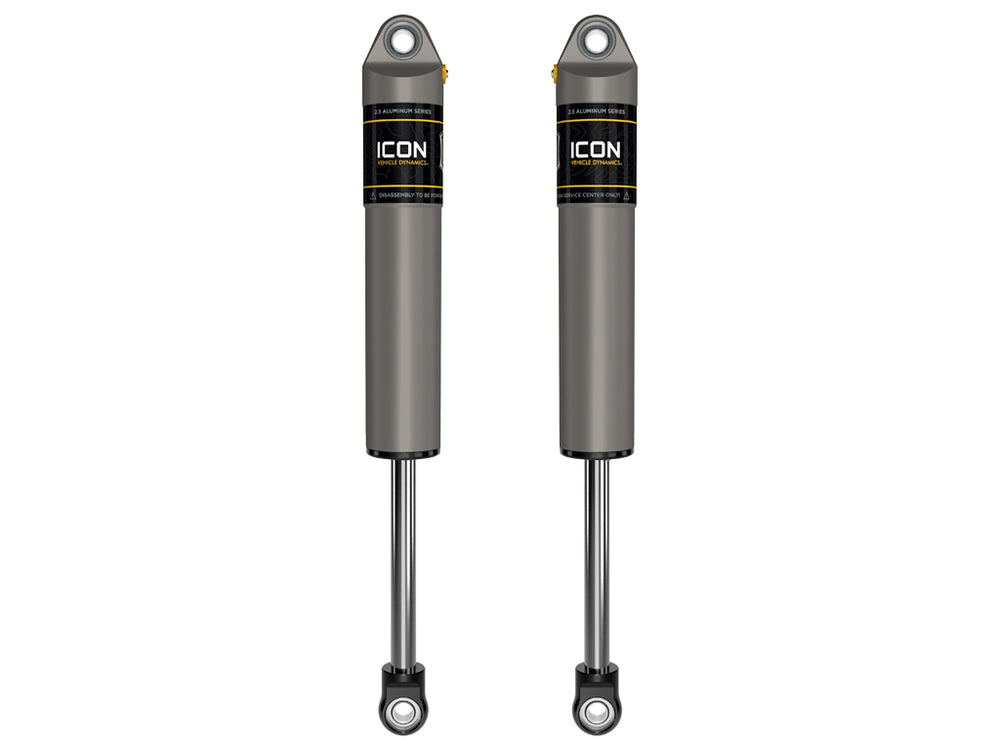 ICON 1999-2025 Ford F-250/F-350/F-450 Super Duty, 0-3” Lift, Rear, V.S. 2.5 Aluminum Series Shocks, Internal Reservoir, Pair