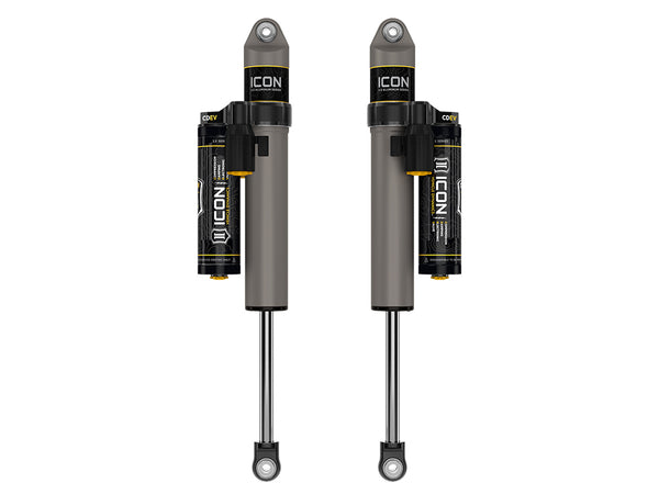 ICON 2021-2025 Ford F-150, 0-1" Lift, Rear, V.S. 2.5 Aluminum Series Shock Absorbers, Piggyback Reservoir w/ CDEV, Pair