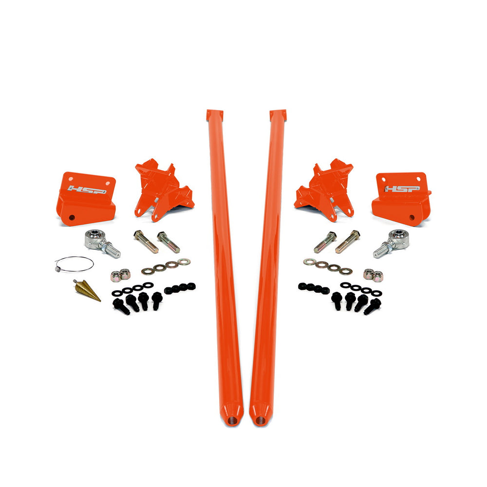 2011-2019 Chevrolet / GMC 70 inch Bolt On Traction Bars 4 inch Axle Diameter M&M Orange