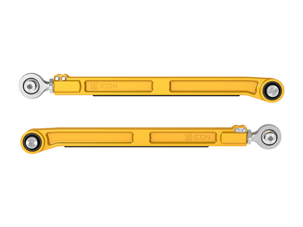ICON 2022-2025 Toyota Tundra/2023-2025 Toyota Sequoia/2024-2025 Toyota Tacoma, Rear, Billet Lower Link Kit, Gold Anodizing