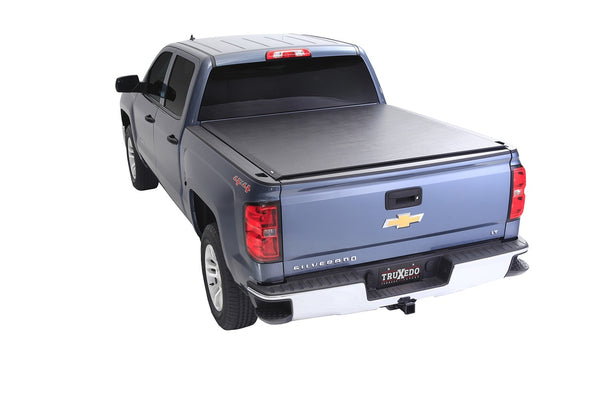 Lo Pro Tonneau Cover-Black-2007-2014 Chevy Silverado/GMC Sierra 3500 HD 8ft. Bed with Dual Rear Wheels with Bed Caps
