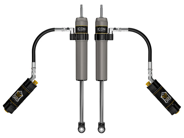 ICON 2024-2025 Toyota Tacoma, 0-1” Lift, Rear, V.S. 2.5 Aluminum Series Shock Absorbers, Remote Reservoir w/ CDCV, Pair, Pair