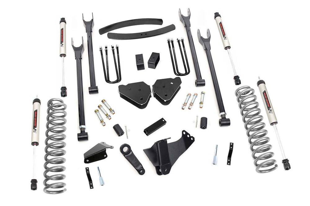 Rough Country - 6 Inch Lift Kit - Gas - 4 Link - No OVLDS - V2 - Ford F-250/F-350 Super Duty (05-07)