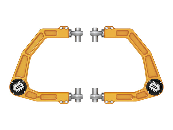 ICON 2024-2025 Toyota Tacoma/2024-2025 Toyota Land Cruiser 250 Series/2024-2025 Lexus GX550/2025 Toyota 4Runner, Front, Billet Upper Control Arms w/ Delta Joint Pro, Gold Anodizing