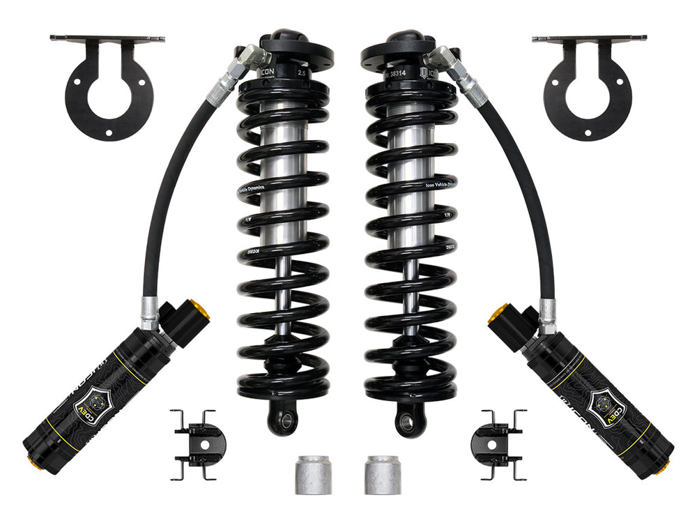 ICON 2023-2025 Ford F-250/F-350 Super Duty 4WD, 2.5-3” Lift, V.S. 2.5 Series Coilover Conversion Kit, Remote Reservoir w/ CDEV