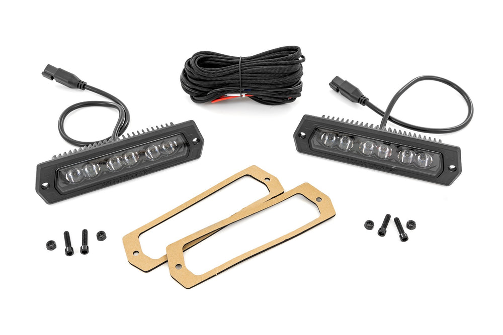 Rough Country - 6 Inch Black Series LED Lights - Flush Mount - Pair
