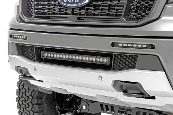 Rough Country - LED Light Kit - Bumper Mount - 6" Black Slimline Pair - Ford Ranger (19-23)