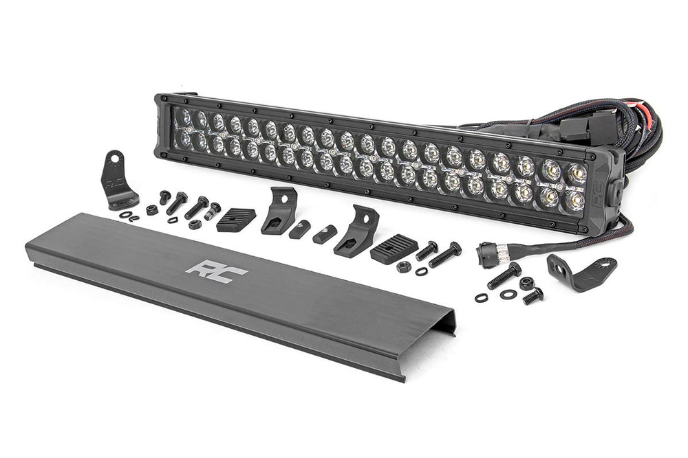 Rough Country - 20 Inch Black Series LED Light Bar - Dual Row - Cool White DRL