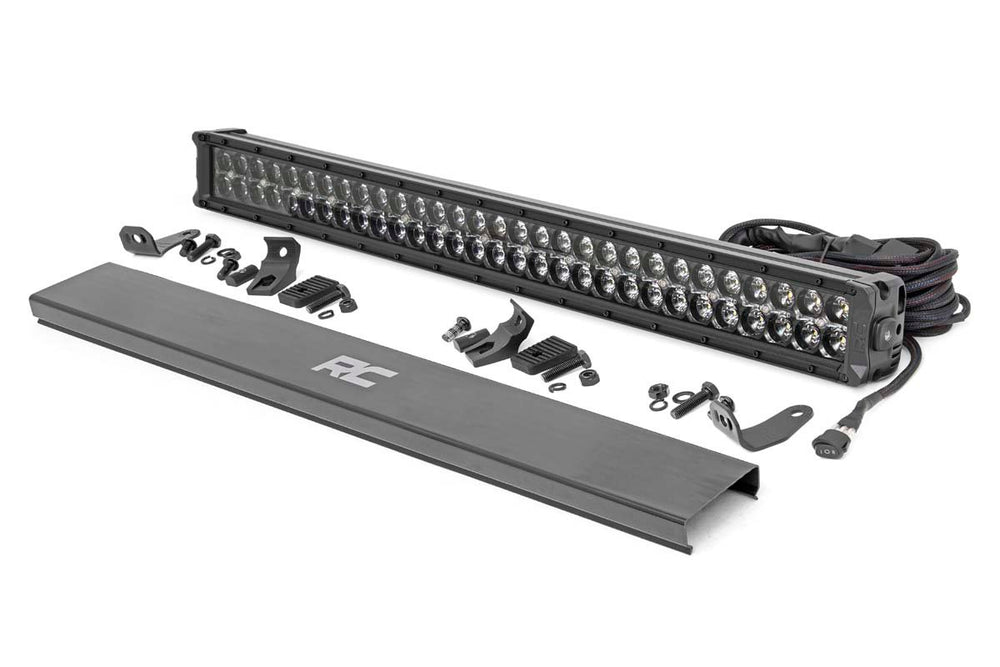 Rough Country - 30 Inch Black Series LED Light Bar - Dual Row - Cool White DRL